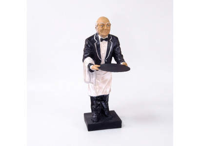 Butler Figurine Statue Figurines Statues Sculpture Restaurant Hôtel Plateau Serveur Nouveau