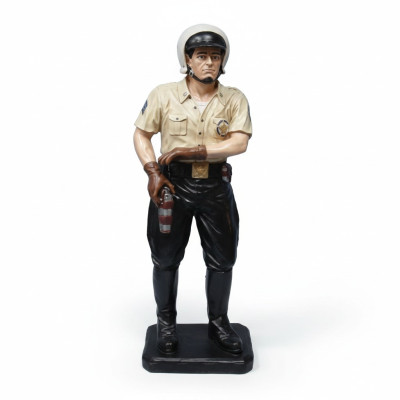 Statue de policier d'autoroute 105 cm décoration magasin figurine USA sculpture figurines