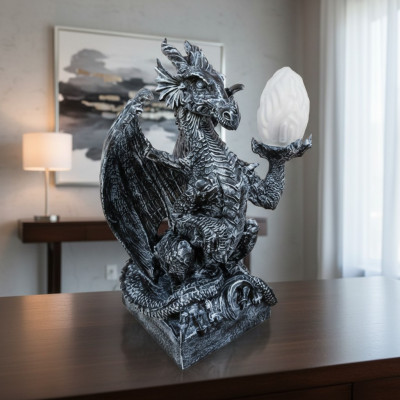 Figurine décorative LAMPE Dragon Statue Sculpture 75cm Figurines Sculptures NeuWG2020 N2