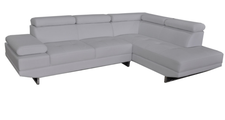 Coin en cuir avec USB Moderne XXL Canapé Salon paysage Canapé en cuir Canapé en L-forme B2003