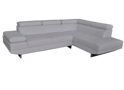 Coin en cuir avec USB Moderne XXL Canapé Salon paysage Canapé en cuir Canapé en L-forme B2003