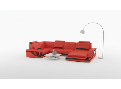 Paysage vivant Coin de canapé Canapé d'angle Suite Textile Tissu Canapé en cuir Canapé avec USB