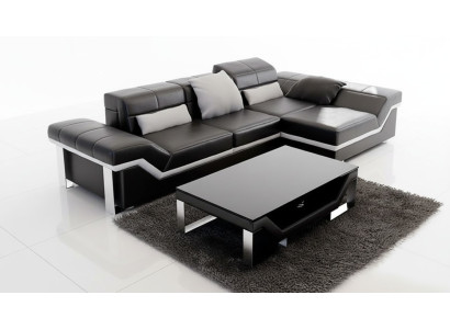 Canapé en cuir Canapé avec USB, Paysage vivant Canapé d'angle Suite Design Canapé moderne K5007F