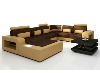 Paysage vivant Canapé avec USB Ensemble de canapés Tissu Textile Canapé en cuir avec éclairage
