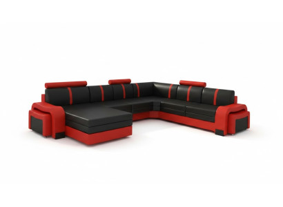 Canapé d'angle Canapé d'angle nouveau Paysage vivant Canapé Rembourrage canapé en cuir avec USB meubles en cuir