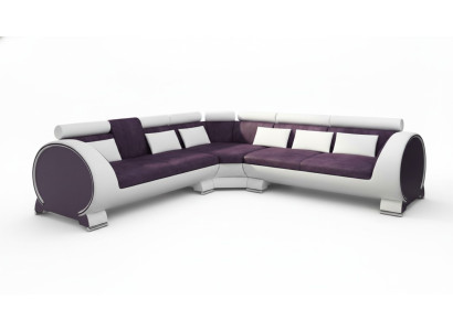 Canapé d'angle VIGO "LT01" Canapé d'angle Canapé USB Suite d'angle Canapé en cuir Textile en cuir Tissu