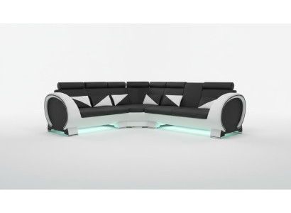 Canapé d'angle design Salon paysager Canapé + USB Suite Rembourrage Lounge Canapés Canapés