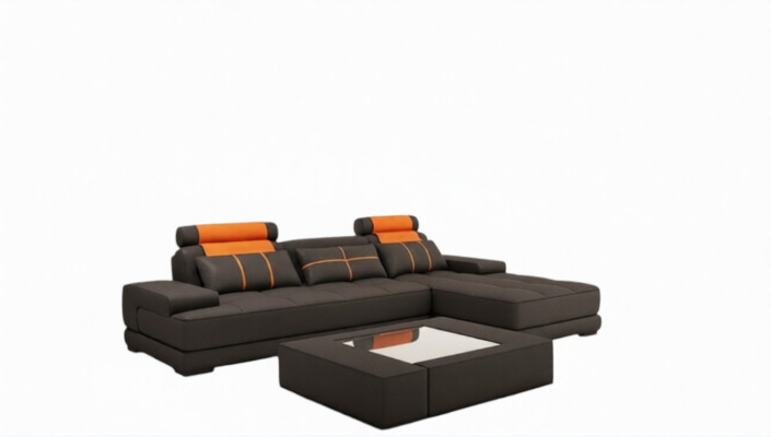 Canapé en cuir Canapé d'angle Canapé avec USB Rembourrage Canapé d'angle Sofas design Canapés neufs Paris S/O