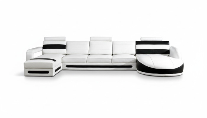 Paysage vivant Sofa avec USB Canapé d'angle Canapé d'angle Ensemble de garniture Canapés d'angle XXL