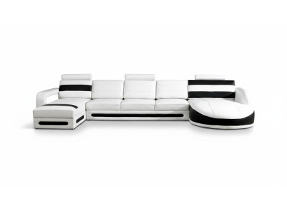 Paysage vivant Sofa avec USB Canapé d'angle Canapé d'angle Ensemble de garniture Canapés d'angle XXL