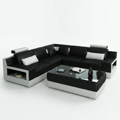 CANAPÉ EN CUIR CANAPÉ USB Fonction lit Suite Salon Paysage Tapisserie Sur mesure