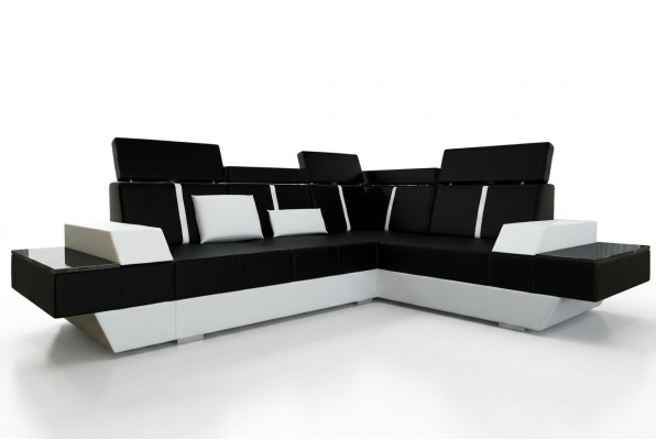 Canapé d'angle en cuir sur mesure USB Living Paysage Canapé Rembourrage Canapé D'angle Canapé d'angle Canapé