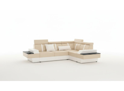 Designer paysager vivant Canapé d'angle neuf Canapé Canapé Revêtement de canapé en cuir + USB, Suite