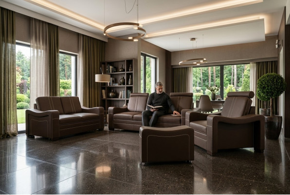 CANAPÉ EN CUIR sur mesure CANAPÉ SOF 3+2+1 CANAPÉ USB Ensemble de canapés SELLERIE neuf