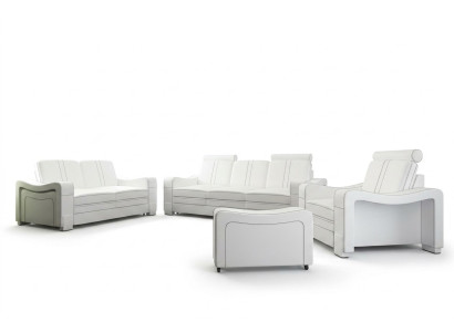 CANAPÉ EN CUIR 3+2+1 CANAPÉ + Suite USB ENSEMBLE DE REVÊTEMENT DE SOFA CANAPÉ DESIGN Ensemble de canapés NEUF