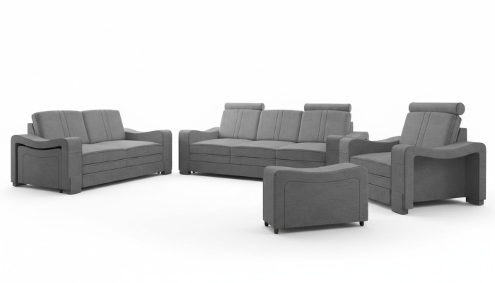 Suite de canapé en tissu 3+2+1 Ensemble de canapé sur mesure Canapé en tissu USB Textile