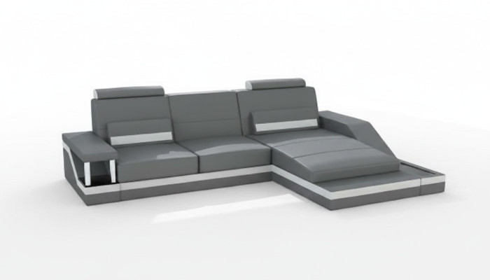 Canapé d'angle en cuir tissu tissu USB nouveau sur mesure