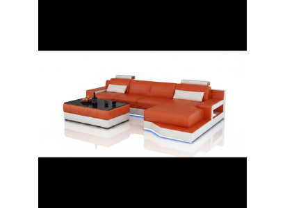 Canapé en cuir avec fonction lit et port USB pour le salon, nouveau canapé sur mesure.