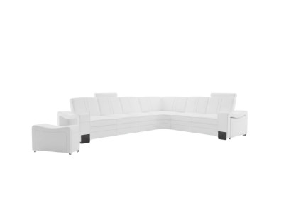 CANAPÉ EN CUIR XXL Canapé d'angle en cuir sur mesure avec USB