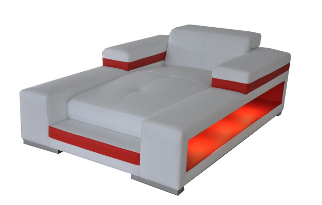 Fauteuil inclinable confortable en cuir moderne avec USB