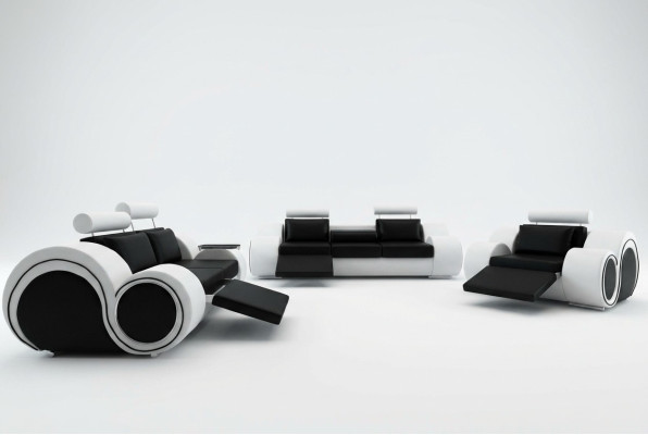 Canapé avec USB, Suite en tissu 3+2 places Canapé designer Canapé en cuir Fait sur mesure