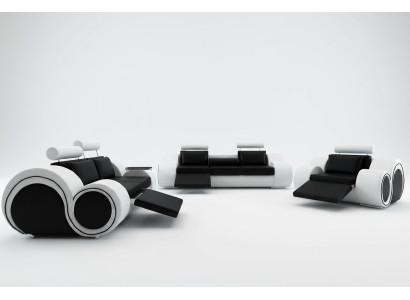 Canapé avec USB, Suite en tissu 3+2 places Canapé designer Canapé en cuir Fait sur mesure