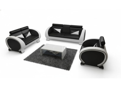 CANAPÉ EN CUIR DESIGN USB Ensembles 3 + 1 en tissu sur mesure Housse de canapé Neuf