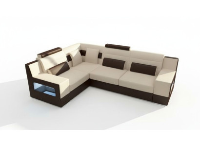Paysage vivant Canapé USB Rembourrage Angle Canapé d'angle Suite sur mesure Canapé en cuir sur mesure