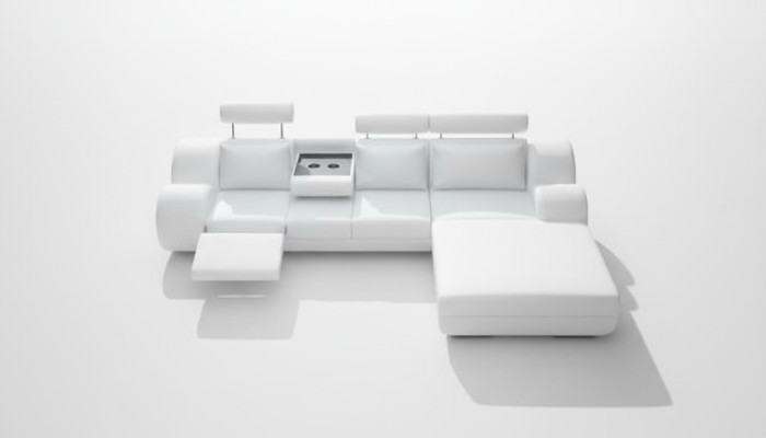 Suite de designers Living landscape Canapé d'angle Canapé Canapé Canapé Capitonné Canapé en cuir avec USB