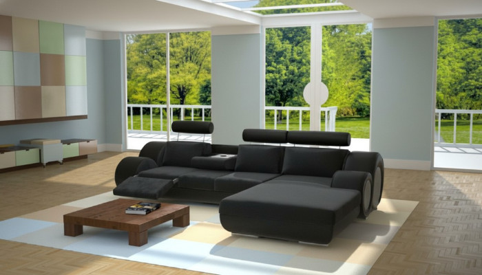 Suite de design Canapé d'angle Canapé Canapé Tapisserie Sur mesure USB
