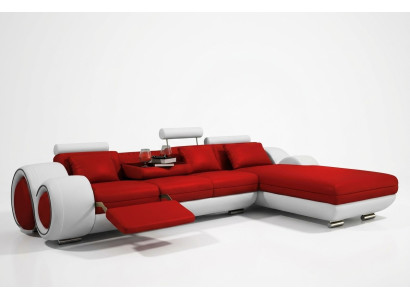 Canapé d'angle avec USB - Coin salon - Canapé en cuir - Canapé - Sur mesure - Revêtement - Ensemble - Canapé