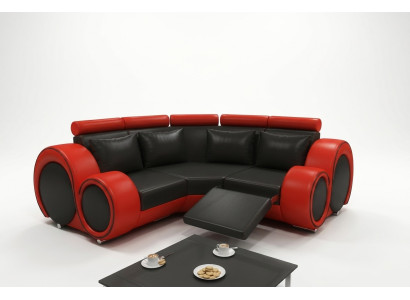 CANAPÉ EN CUIR avec DESIGN USB Canapé d'angle SOFA BERLIN Suite Canapé sur mesure neuf
