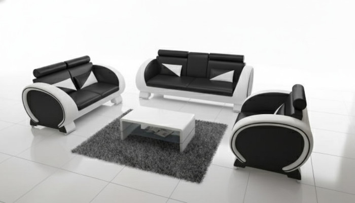 CANAPÉ 3+1 EN CUIR ENSEMBLE DE REVÊTEMENT DE CANAPÉ CANAPÉ EN CUIR DESIGNER SOFA avec USB