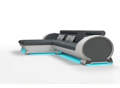 CANAPÉ EN CUIR Canapé d'angle Ensemble de canapés CANAPÉ DESIGN BAR FONCTION SOFA avec USB Rembourrage