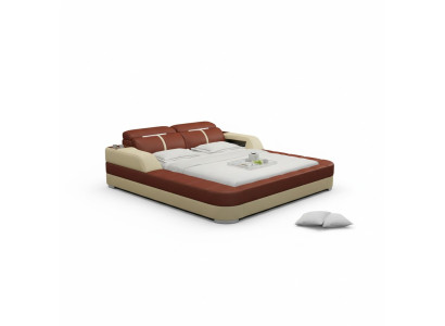 Lit en cuir de luxe avec port USB, lits rembourrés design double moderne 140/160/180 LB8823