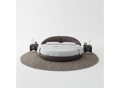 Conception Lit rond Lit rembourré Lit de luxe Lit double Lits USB Ronds