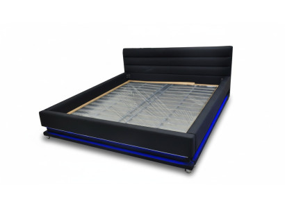 Conception de lits rembourrés en cuir de luxe double avec USB 140/160/180/200 cm Lit