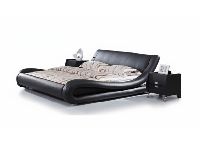 XXL Lit double en cuir Lit Lits avec USB, Lit en cuir Designer 4761