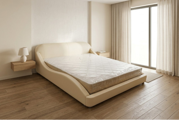 Lit de luxe avec rembourrage USB Mariage Hôtel Lits modernes en cuir 140/160/180/200 cm Lit