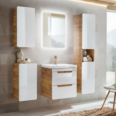 Conception de meubles de salle de bain 5 pièces. Ensemble Armoire Lavabo