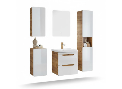Conception de meubles de salle de bain 5 pièces. Ensemble Armoire Lavabo