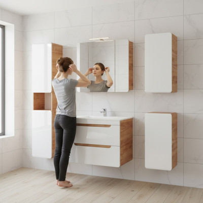 Design Meubles de salle de bain Salle de bain 5 pièces. Ensemble de placard éclairage