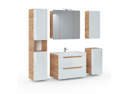 Design Meubles de salle de bain Salle de bain 5 pièces. Ensemble de placard éclairage