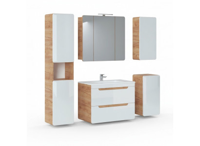 Design Meubles de salle de bain Salle de bain 5 pièces. Ensemble de placard éclairage