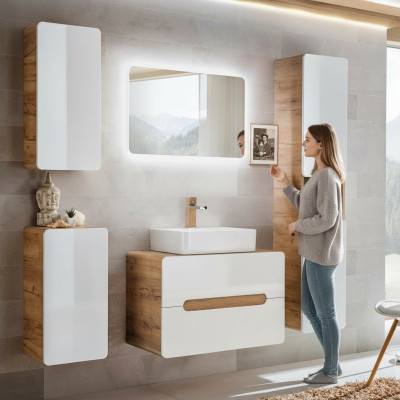 Conception de meubles de salle de bain Ensemble de 5 pièces. Ensemble Armoire Lavabo