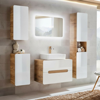 Conception de meubles de salle de bain Ensemble de 5 pièces. Ensemble Armoire Lavabo