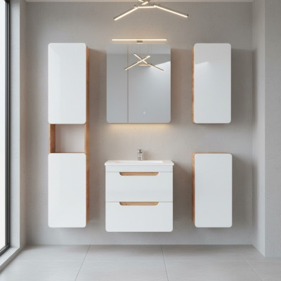 Conception de la salle de bain Mobilier de salle de bain Ensemble de 5 pièces Garde-robe Déco Lavabo