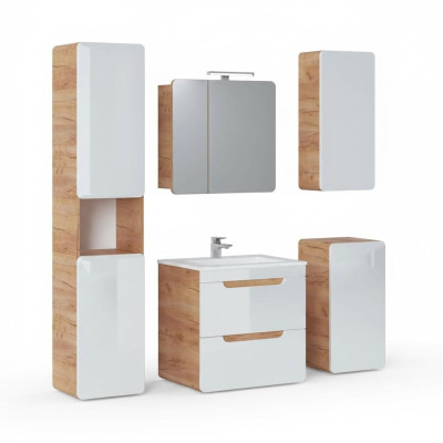 Conception de la salle de bain Mobilier de salle de bain Ensemble de 5 pièces Garde-robe Déco Lavabo
