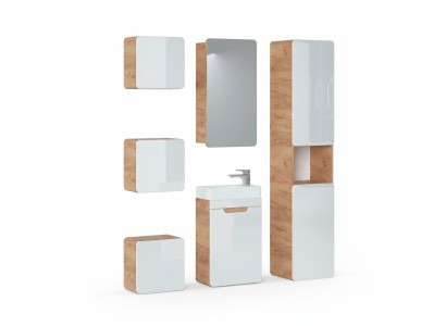 Conception Mobilier de salle de bain Salle de bain 6 pièces. Ensemble Armoire Lavabo