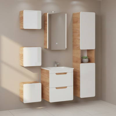 Conception de meubles de salle de bain Ensemble de 6 pièces Armoire Lavabo